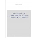 HISTOIRE DE LA COMMUNAUTE JUIVE DE CAROUGE ET GENEVE