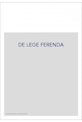 DE LEGE FERENDA