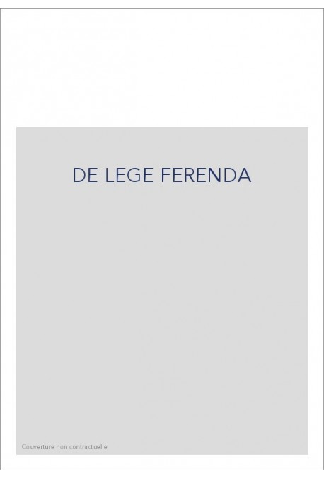 DE LEGE FERENDA