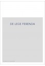 DE LEGE FERENDA