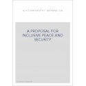 A PROPOSAL FOR INCLUSIVE PEACE AND SECURITY