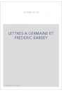 LETTRES A GERMAINE ET FREDERIC BARBEY