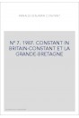 N° 7. 1987. CONSTANT IN BRITAIN-CONSTANT ET LA GRANDE-BRETAGNE