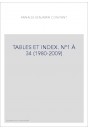 TABLES ET INDEX. N°1 À 34 (1980-2009)