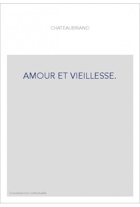 AMOUR ET VIEILLESSE P., 1922.IN-4 DE 43 PP. ET 20 PL. DE FAC-SIMILE H.T.,BR