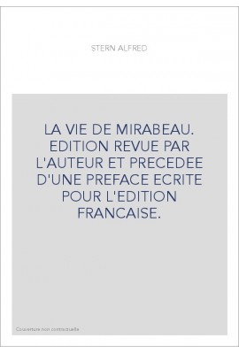 LA VIE DE MIRABEAU.