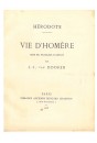 VIE D'HOMÈRE,