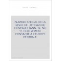 L'EUROPE CENTRALE. NUMERO SPECIAL DE LA REVUE DE LITTERATURE COMPAREE (ANNEE 1914, N°1) ENTIEREMENT