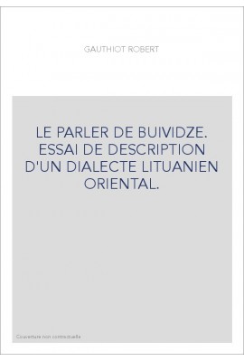 LE PARLER DE BUIVIDZE.