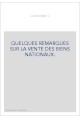 QUELQUES REMARQUES SUR LA VENTE DES BIENS NATIONAUX.