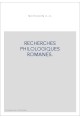 RECHERCHES PHILOLOGIQUES ROMANES.