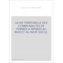 LA VIE TEMPORELLE DES COMMUNAUTES DE FEMMES A RENNES AU XVIIE ET AU XVIIIE SIECLE.