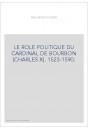 LE ROLE POLITIQUE DU CARDINAL DE BOURBON (CHARLES X). 1523-1590.
