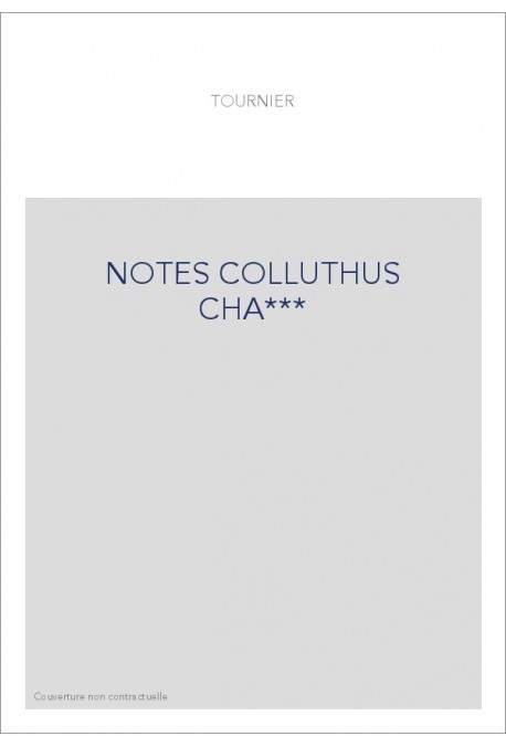 NOTES CRITIQUES SUR COLLUTHUS.