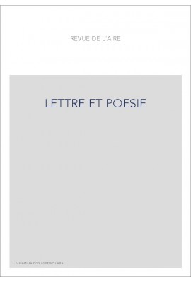 LETTRE ET POESIE