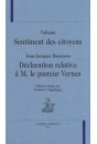 "SENTIMENT DES CITOYENS" ET "DéCLARATION RELATIVE à M. LE PASTEUR VERNES".