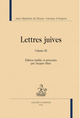 LETTRES JUIVES OU CORRESPONDANCE