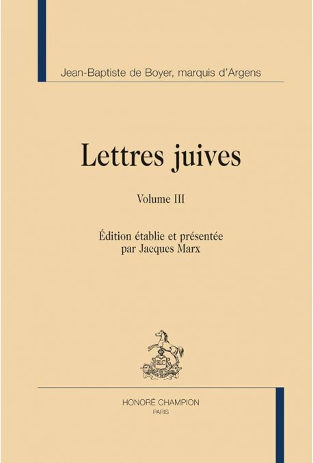 LETTRES JUIVES OU CORRESPONDANCE