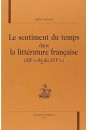 LE SENTIMENT DU TEMPS DANS LA LITTERATURE FRANCAISE
