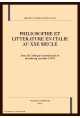 PHILOSOPHIE ET LITTERATURE EN ITALIE AU XXE SIECLE