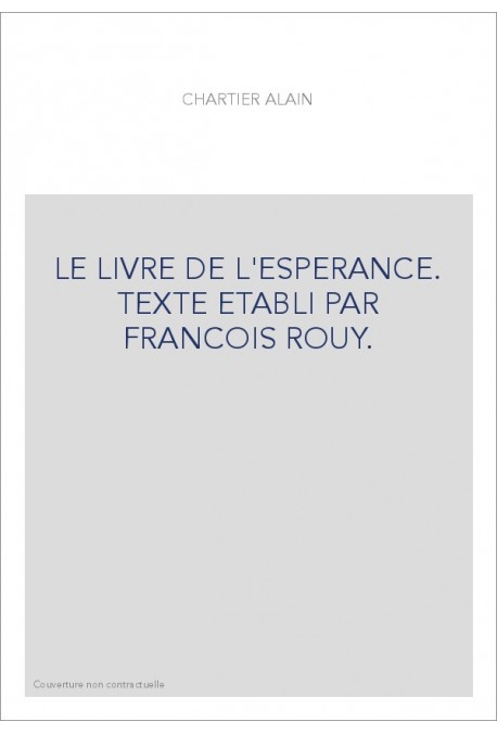 LE LIVRE DE L'ESPERANCE