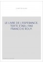 LE LIVRE DE L'ESPERANCE