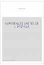 EXPERIENCES LIMITES DE L EPISTOLAIRE