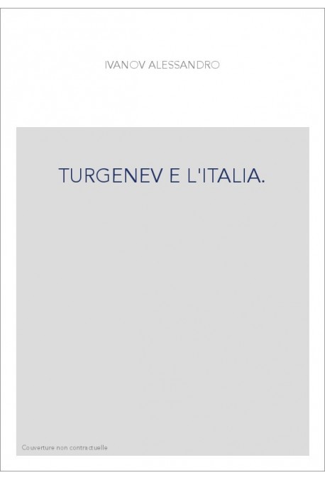 TURGENEV E L'ITALIA.
