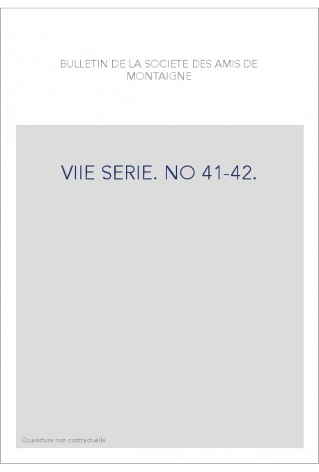 VIIE SERIE. NO 41-42.