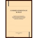 COMMENCEMENTS DU ROMAN
