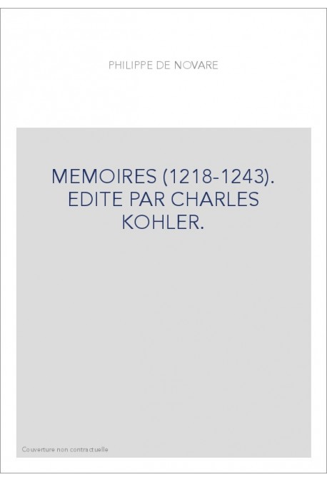 MEMOIRES (1218-1243)