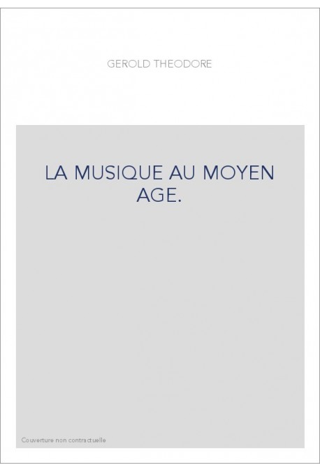 LA MUSIQUE AU MOYEN AGE.