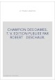 LE CHAMPION DES DAMES. TOME 5 (ET DERNIER)