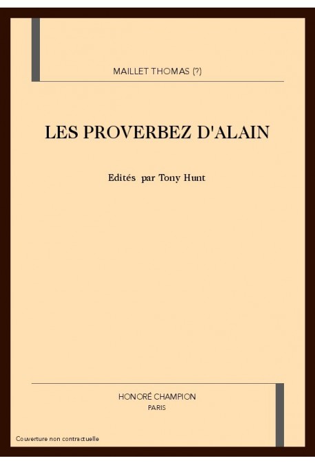 LES PROVERBEZ D'ALAIN
