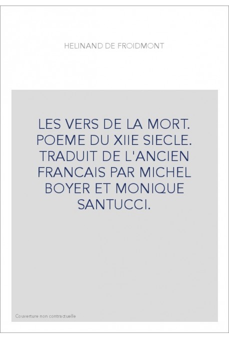 LES VERS DE LA MORT. EDITION BILINGUE.