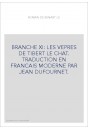 LE ROMAN DE RENART. BRANCHE XI : LES VEPRES DE TIBERT LE CHAT.