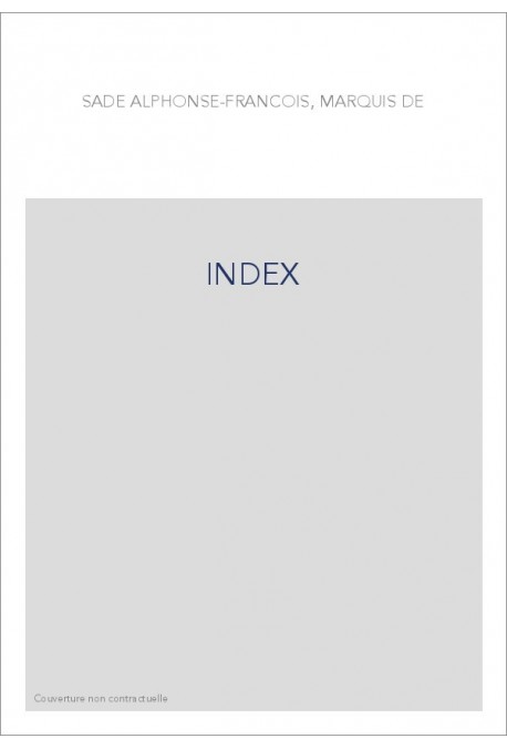 CORRESPONDANCE. TOME XXVI. INDEX