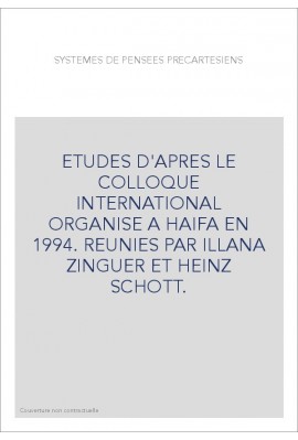 SYSTEMES DE PENSEES PRECARTESIENS.