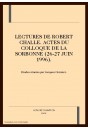 LECTURES DE ROBERT CHALLE. ACTES DU COLLOQUE DE LA SORBONNE (26-27 JUIN 1996).