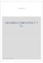 OEUVRES COMPLETES T1 : CORRESPONDANCE I (1753-1766)