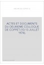 LE GROUPE DE COPPET. ACTES ET DOCUMENTS DU DEUXIEME COLLOQUE DE COPPET (10-13 JUILLET 1974).