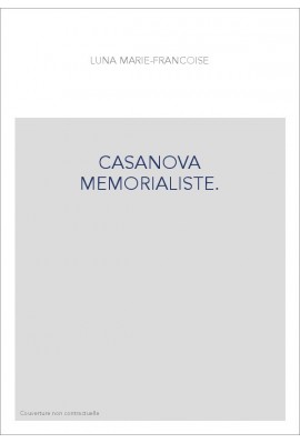 CASANOVA MEMORIALISTE.