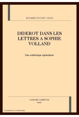 DIDEROT DANS LES LETTRES A SOPHIE VOLLAND : UNE ESTHETIQUE EPISTOLAIRE