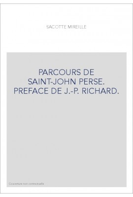 PARCOURS DE SAINT-JOHN PERSE.