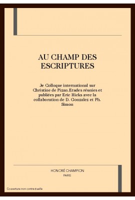 AU CHAMP DES ESCRIPTURES
