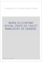 INDEX DU CONTRAT SOCIAL (TEXTE DE 1762 ET MANUSCRIT DE GENEVE).