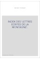INDEX DES 'LETTRES ECRITES DE LA MONTAGNE'.