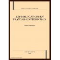 LES DISLOCATIONS EN FRANCAIS CONTEMPORAIN