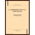 LA REPRESENTATION AU XVIIE SIECLE. POUR UNE APPROCHE INTERSEMIOTIQUE