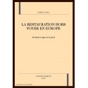 LA RESTAURATION HORS FOYER EN EUROPE, DU MOYEN AGE A NOS JOURS.